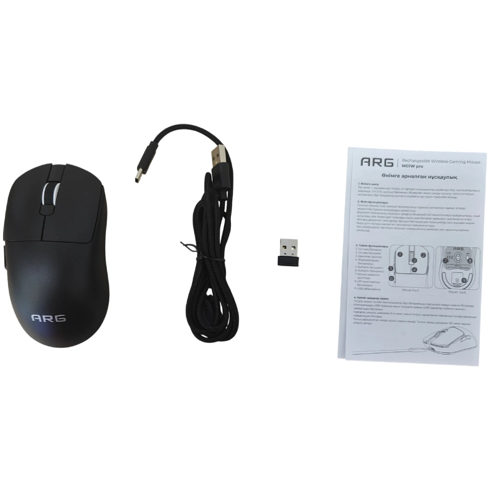 Мышь игровая беспроводная ARG MG1W PRO, Black - фото 8