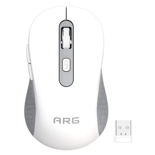 Мышь обычная беспроводная ARG MOW5 White-Gray