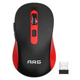 Мышь обычная беспроводная ARG MOW5 Black-Red