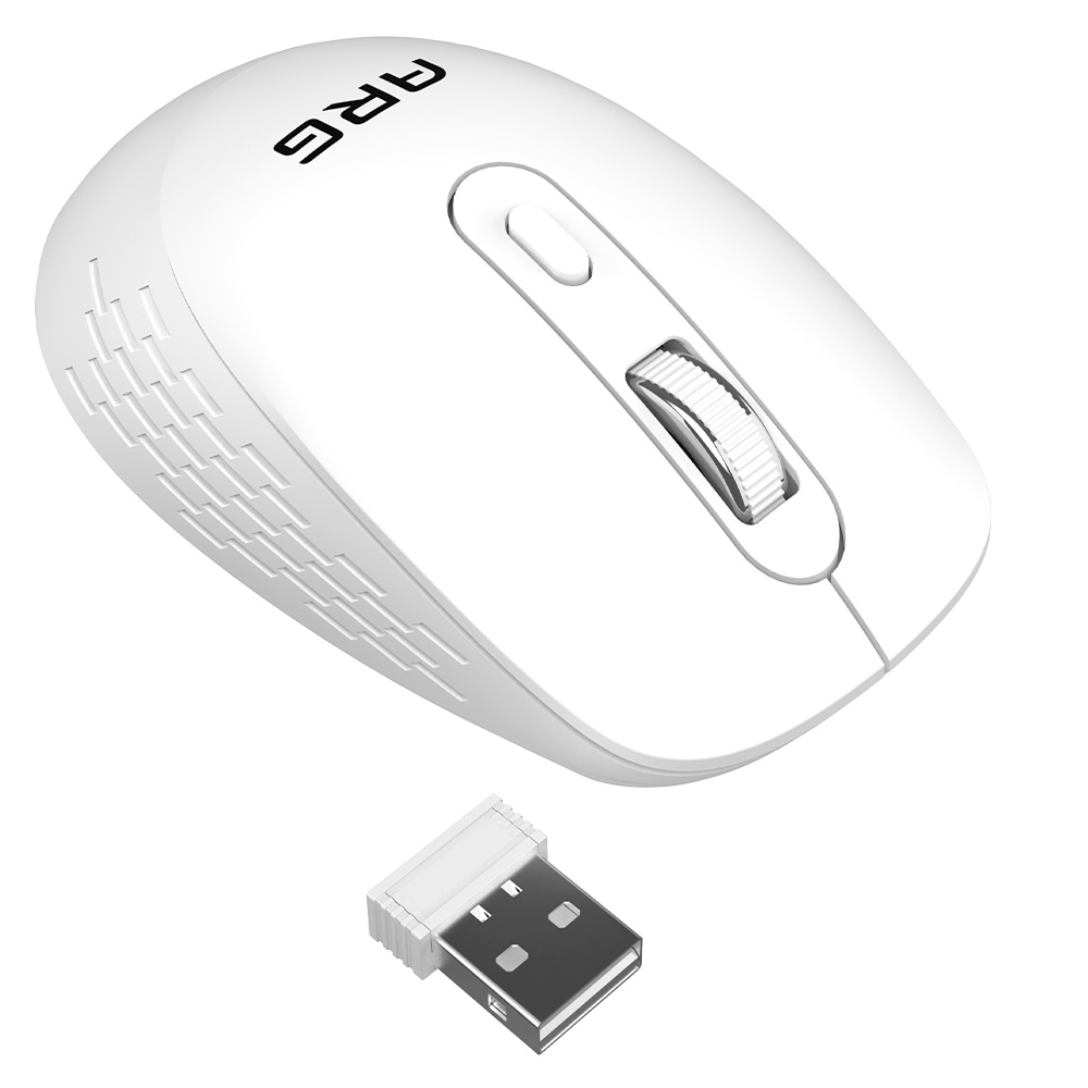 Мышь обычная беспроводная ARG MOW4 White - фото 3