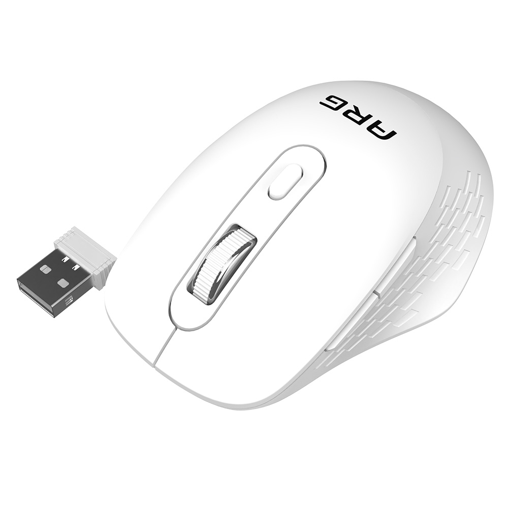 Мышь обычная беспроводная ARG MOW4 White - фото 2