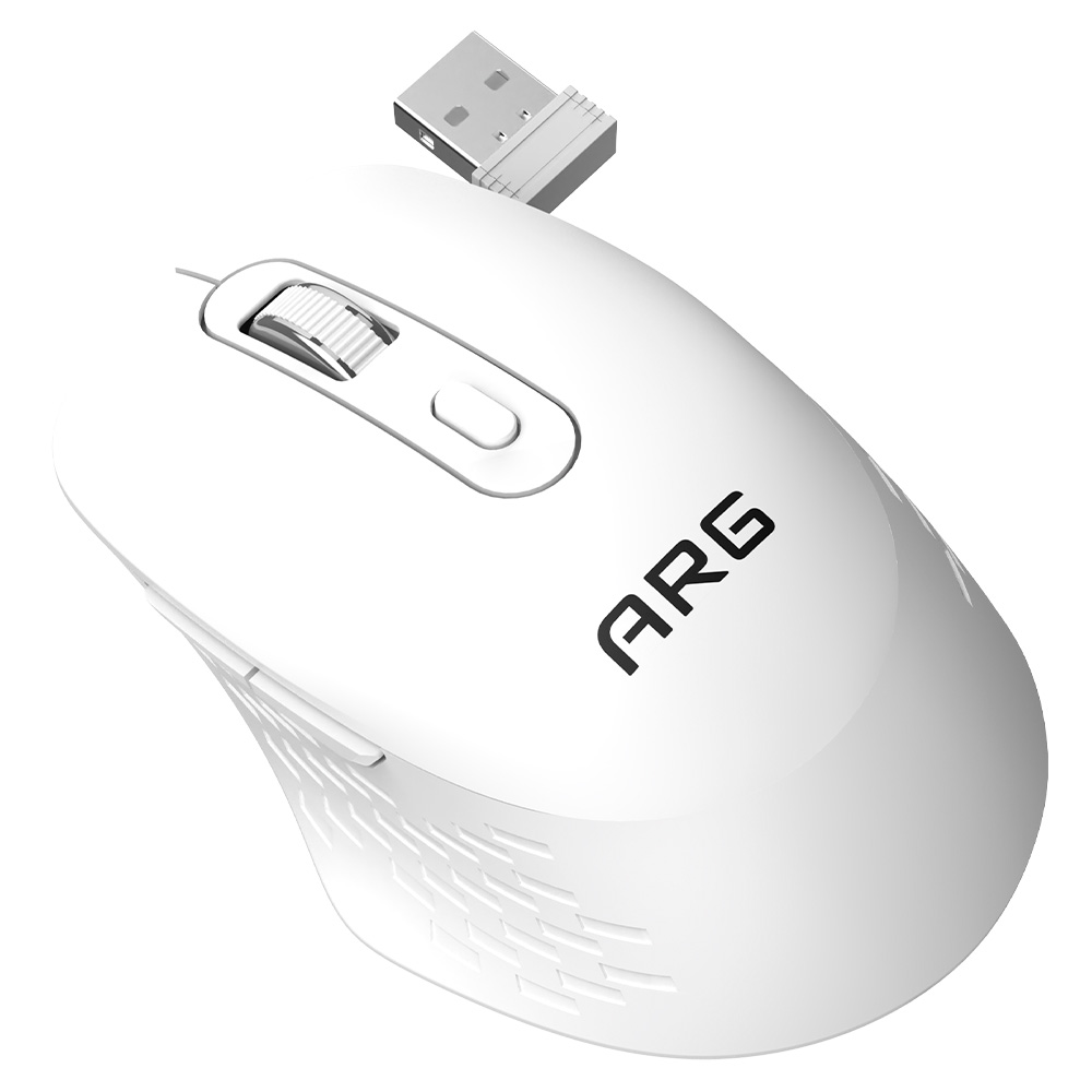 Мышь обычная беспроводная ARG MOW4 White - фото 5