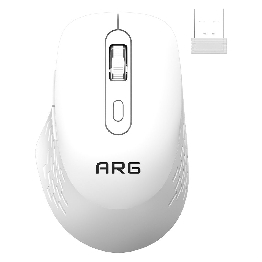 Мышь обычная беспроводная ARG MOW4 White