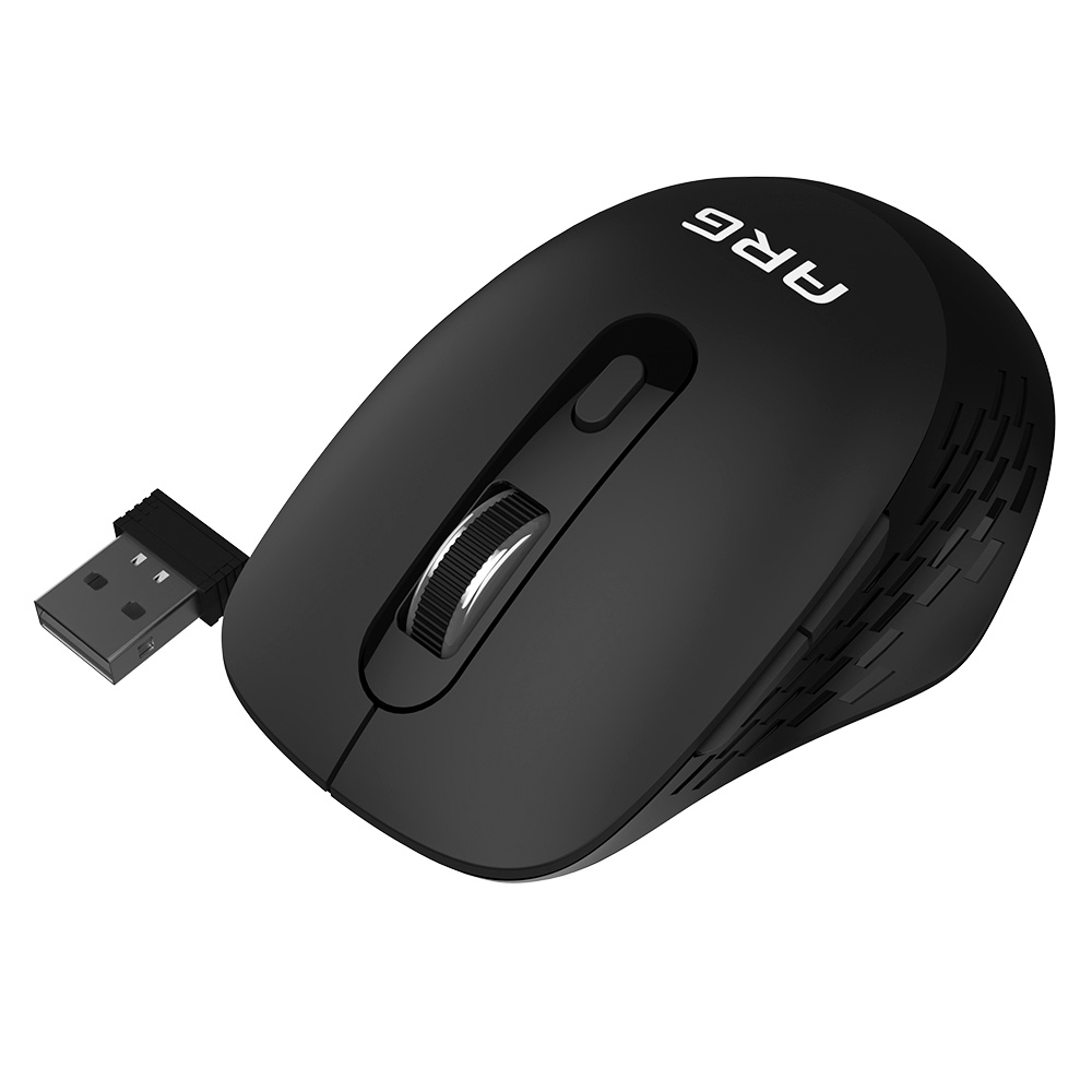 Мышь обычная беспроводная ARG MOW4 Black - фото 2