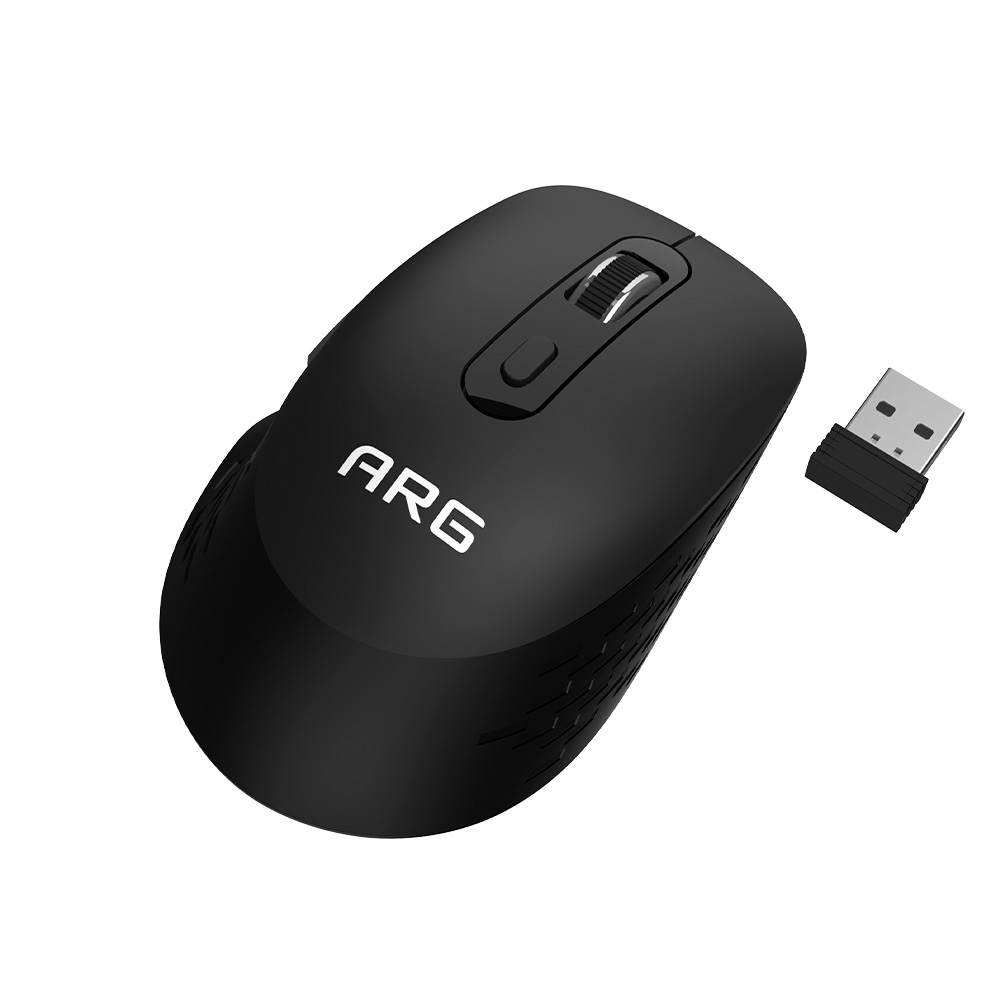 Мышь обычная беспроводная ARG MOW4 Black - фото 4