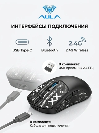 Ойын тінтуірі AULA SC580 Black - фото 5