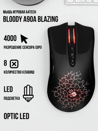 Мышь проводная A4Tech Bloody A90A Blazing