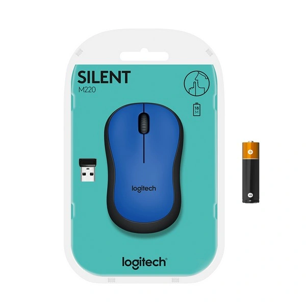 Мышь беспроводная Logitech M220 Silent Blue - фото 13
