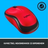 Мышь беспроводная Logitech M220 Silent Red - фото 8