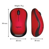 Мышь беспроводная Logitech M220 Silent Red - фото 5