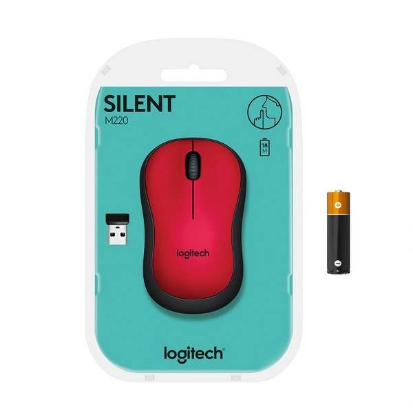 Мышь беспроводная Logitech M220 Silent Red - фото 12