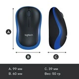 Мышь беспроводная Logitech M185 Blue - фото 6