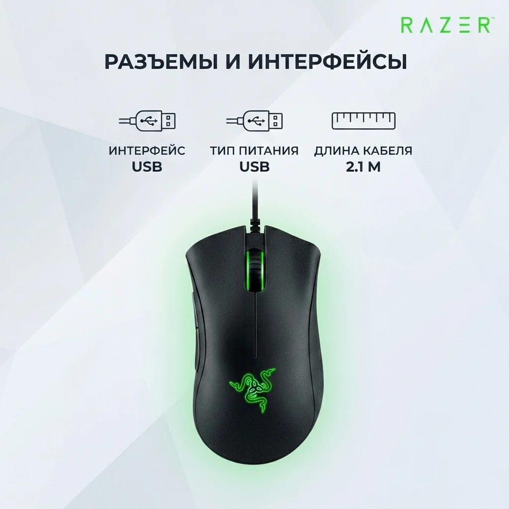 Мышь проводная Razer DeathAdder Essential  RZ01-02540100-R3M1 - фото 9