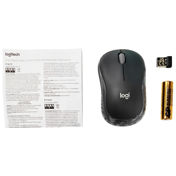 Мышь беспроводная Logitech M185 Swift Grey - фото 14