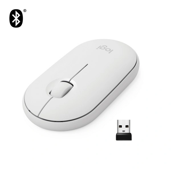 Мышь беспроводная Logitech Pebble M350 Off White - фото 5