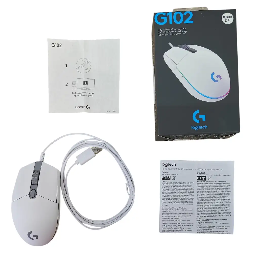 Мышь проводная Logitech G102 LightSync White - фото 15