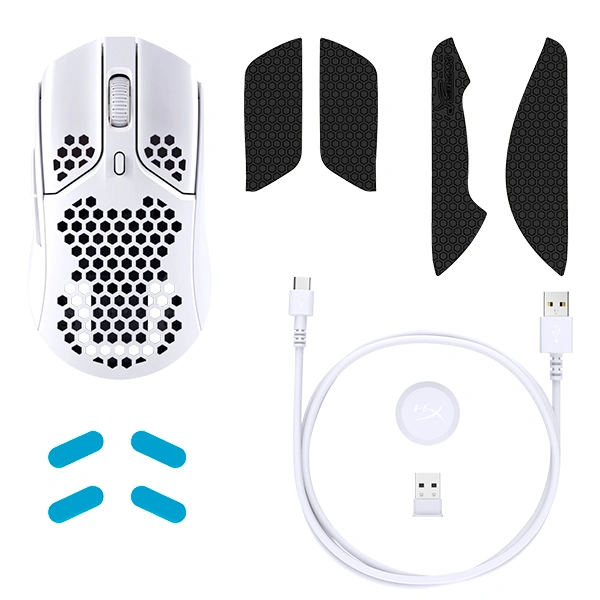 Мышь беспроводная HyperX Pulsefire Haste White  4P5D8AA - фото 2