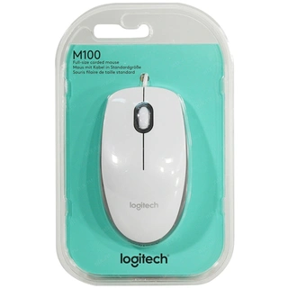 Мышь проводная Logitech M 100 White 910-006764 - фото 3