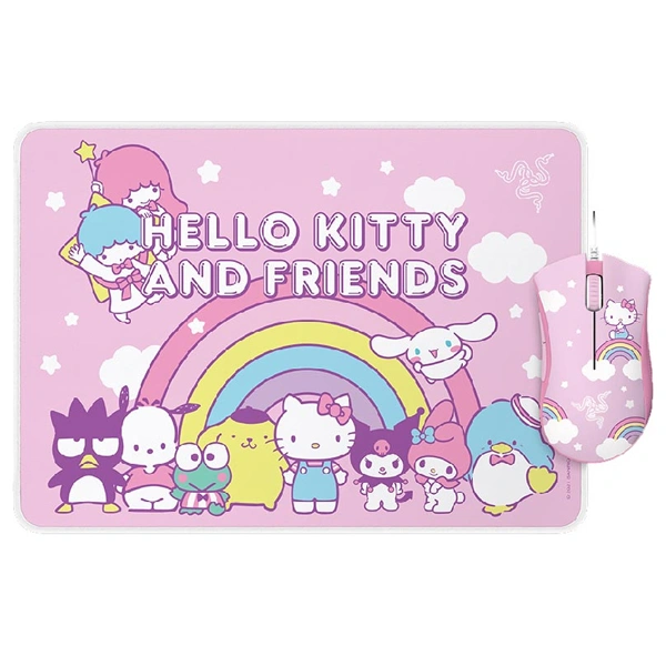 Игровой комплект мышь и коврик Razer DeathAdder Essential & Goliathus Hello Kitty and Friends Editi RZ83-03850100-B3M1