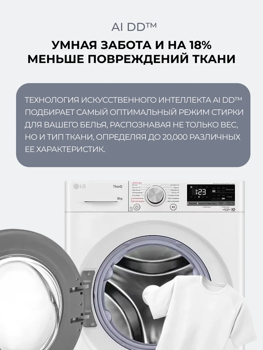 LG кір жуатын машинасы F2V5PS0W - фото 9