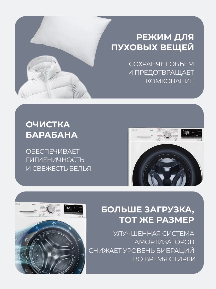 LG кір жуатын машинасы F2V5PS0W - фото 7