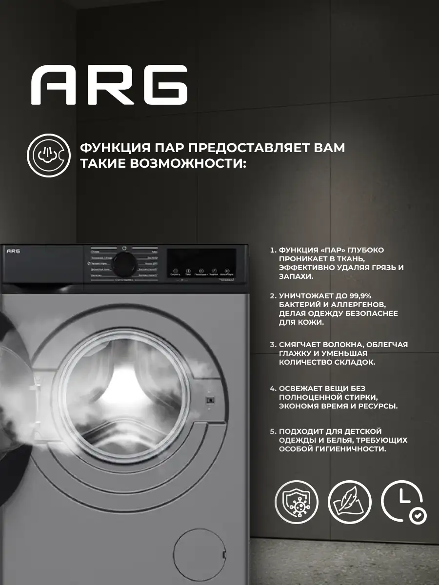 Стиральная машина ARG JG80-A212VEG - фото 4
