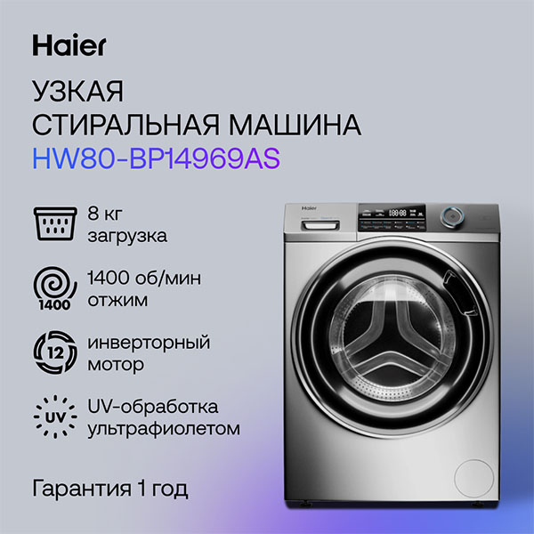 Стиральная машина Haier HW80-BP14969AS - фото 5