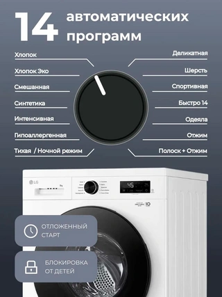 Стиральная машина LG F2Y1VS5W - фото 4