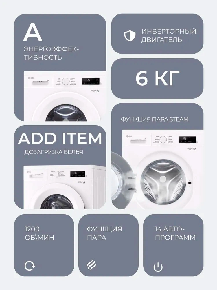 Стиральная машина LG F2Y1NS3W - фото 3