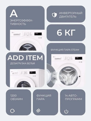 Стиральная машина LG F2Y1NS3W - фото 3