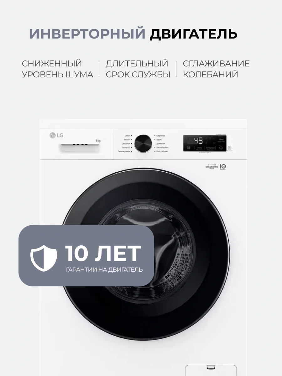 Стиральная машина LG F2Y1NS6W - фото 6