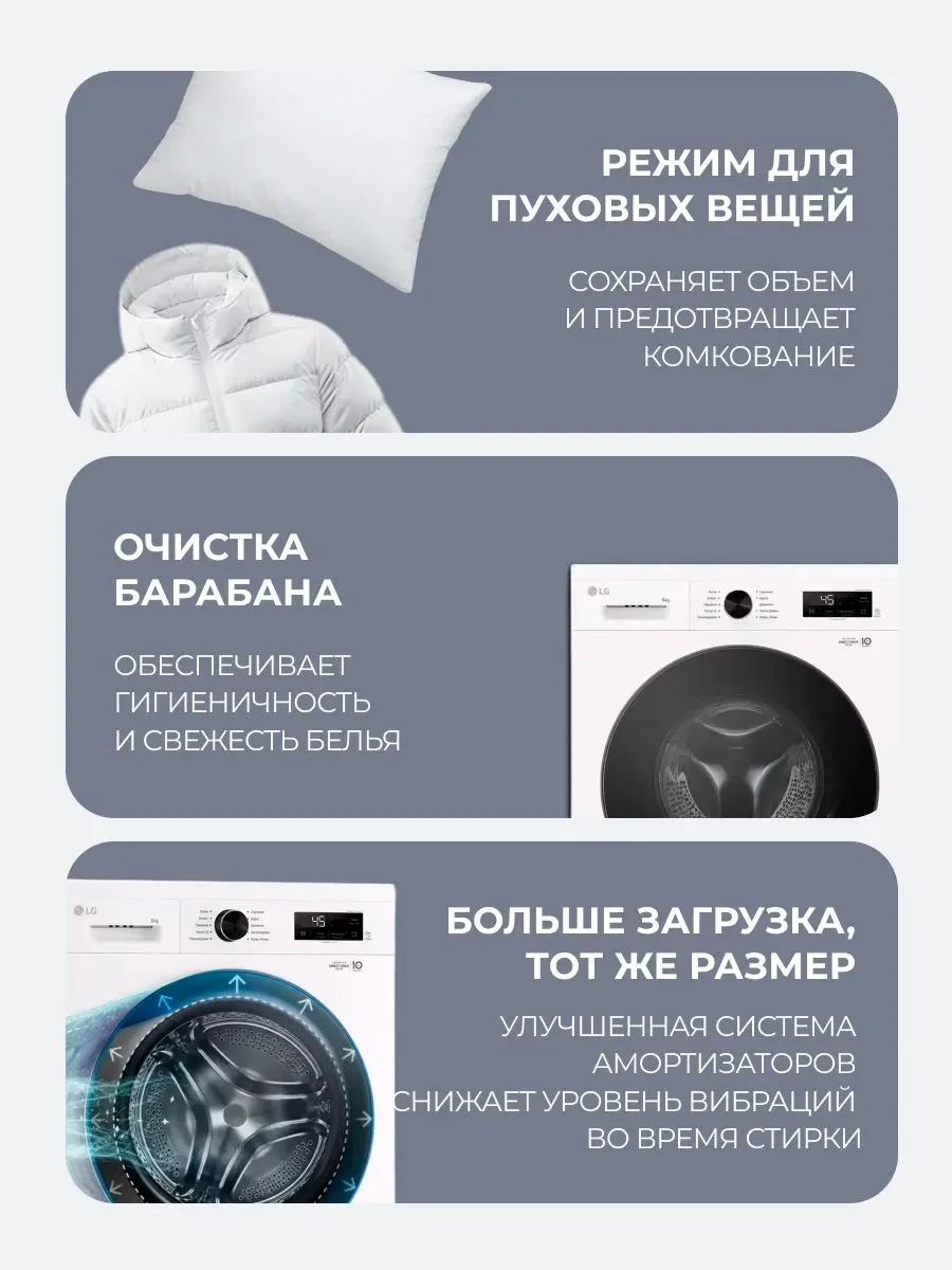 LG кір жуғыш машина F2Y1NS5W - фото 7