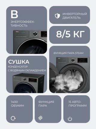 Стиральная машина Hansa WDHB8140G - фото 3