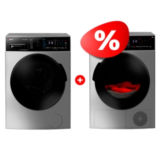 Комплект Стиральная машина Hansa WHK9141D4BSG + Сушильная машина Hansa TDH8H1D5G 
