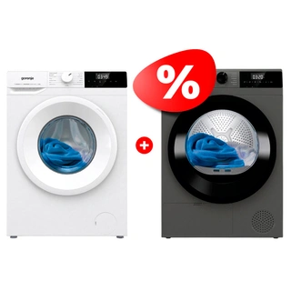 Комплект Стиральная машина Gorenje WNHPI84AS/R + Сушильная машина Gorenje D2HNE82/C 