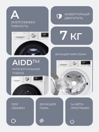 Стиральная машина LG F2V5HS5W - фото 3