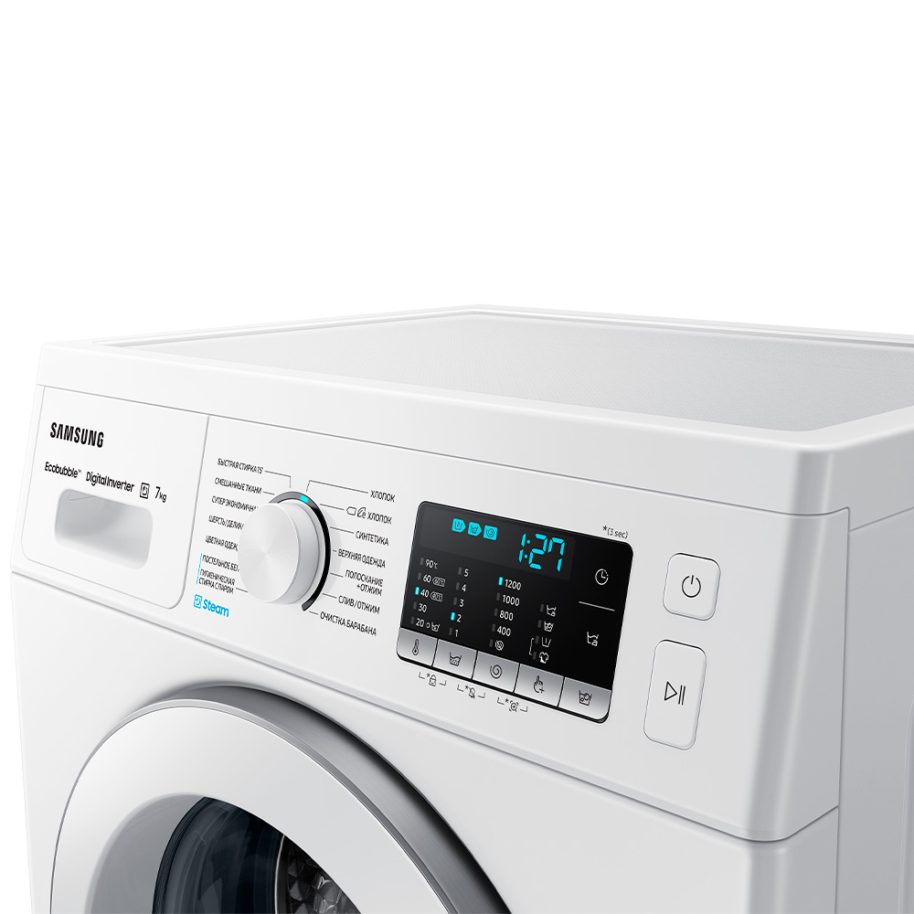 Стиральная машина Samsung WW70AK5S21EELT - фото 4 | sulpak.kg Стиральная машина Samsung WW70AK5S21EELT - фото 4