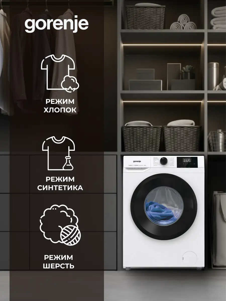 Стиральная машина Gorenje W3NGPI61SAS - фото 8