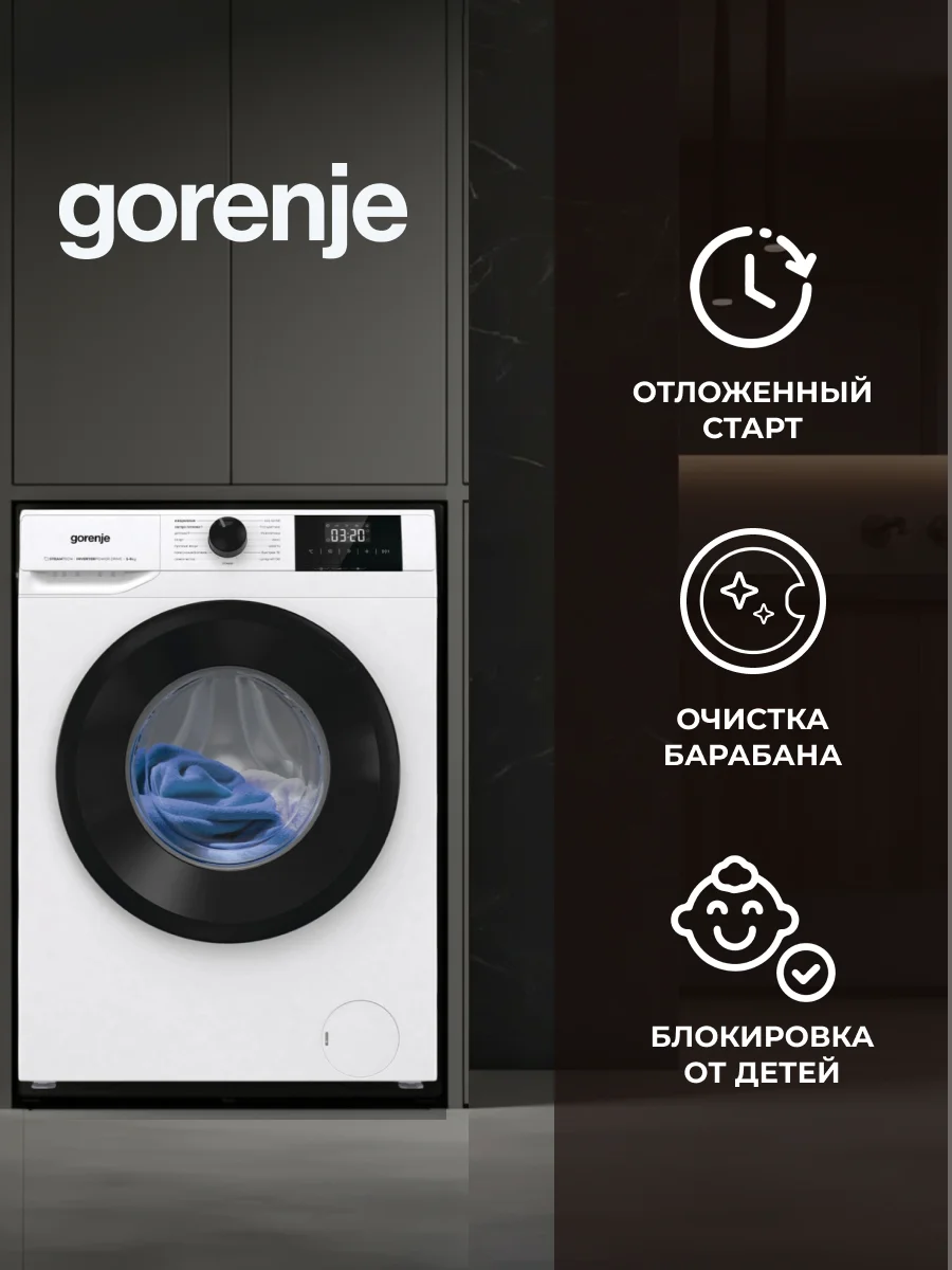 Стиральная машина Gorenje W3NGPI61SAS - фото 12