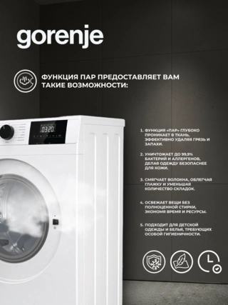Стиральная машина Gorenje W3NGPI61SAS - фото 4