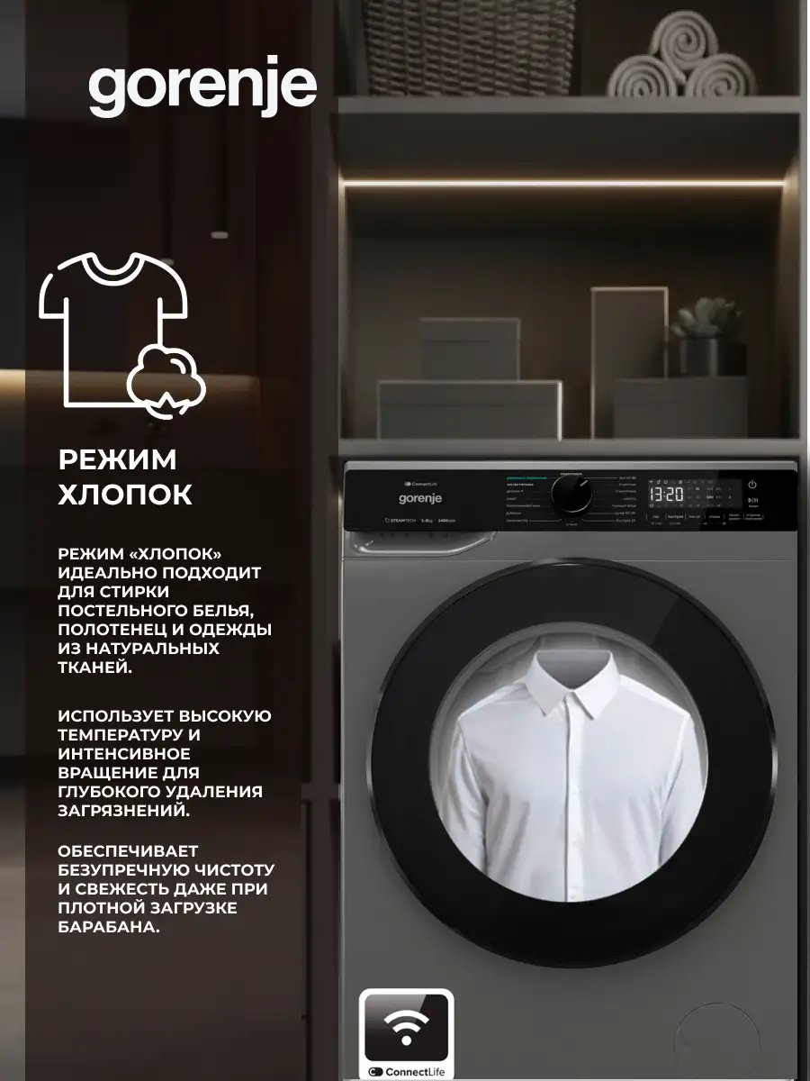 Стиральная машина Gorenje WPNA84APGW - фото 8