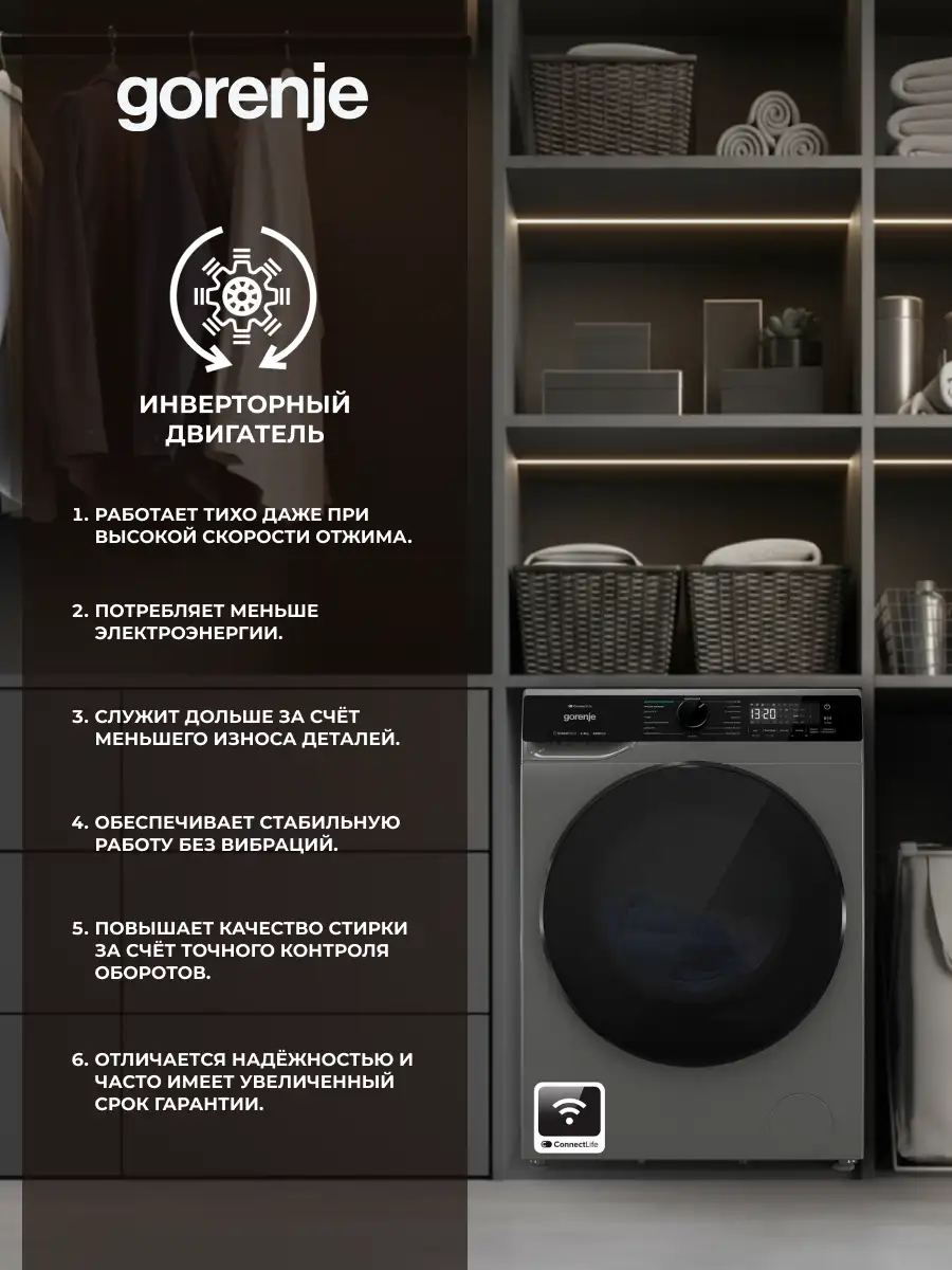 Стиральная машина Gorenje WPNA84APGW - фото 6