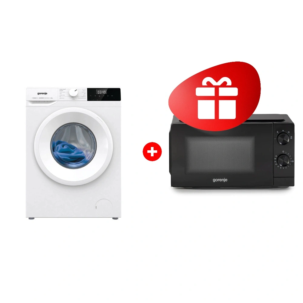 Комплект Стиральная машина Gorenje WNHPI84AS/R + СВЧ-печь Gorenje MO20CE1B5 
