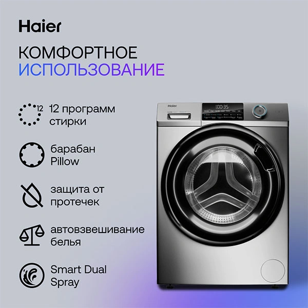 Стиральная машина Haier HW60-BP12959AS - фото 5