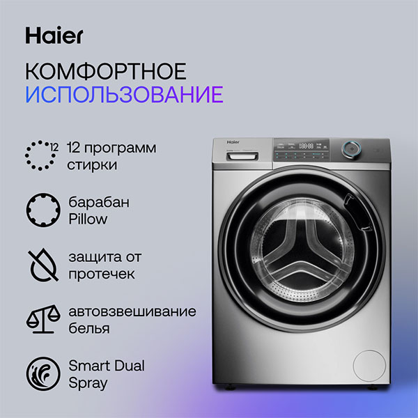 Стиральная машина Haier HW70-BP12969BS - фото 6