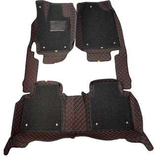 Коврики Kristall-auto Toyota Highlander 2007-2014 черный / красный