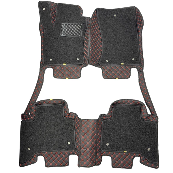 Коврики Kristall-auto Toyota Highlander 2007-2014 черный / красный