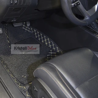 Коврики Kristall-auto Toyota Highlander III 2014-2019 черный/бежевый