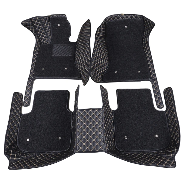 Коврики Kristall-auto Hyundai Elantra 2015-2020 черный / бежевый