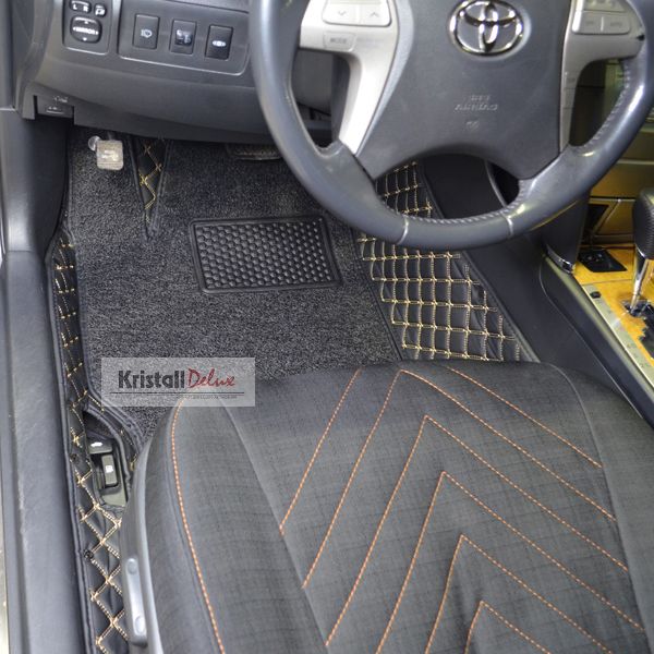 Коврики Kristall-auto Toyota Camry 40 2006-2011 черный/бежевый